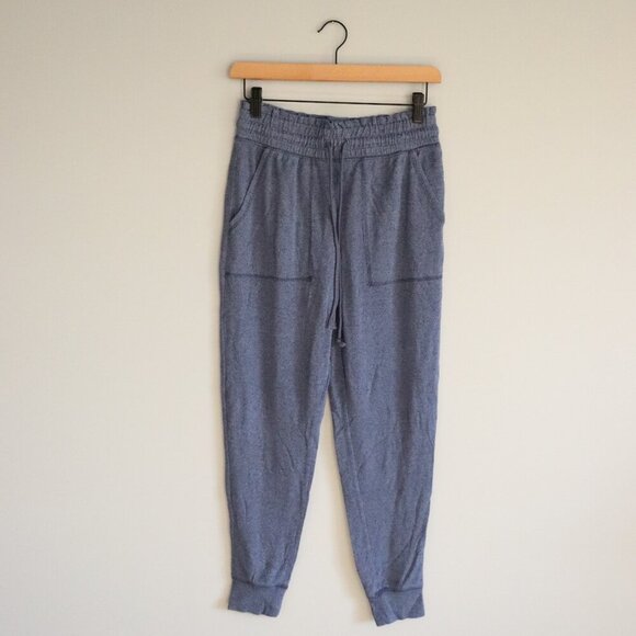 Aerie Women's Small Blue Stretch Waist Pocket Relaxed Skinny Loose Joggers - Picture 1 of 12